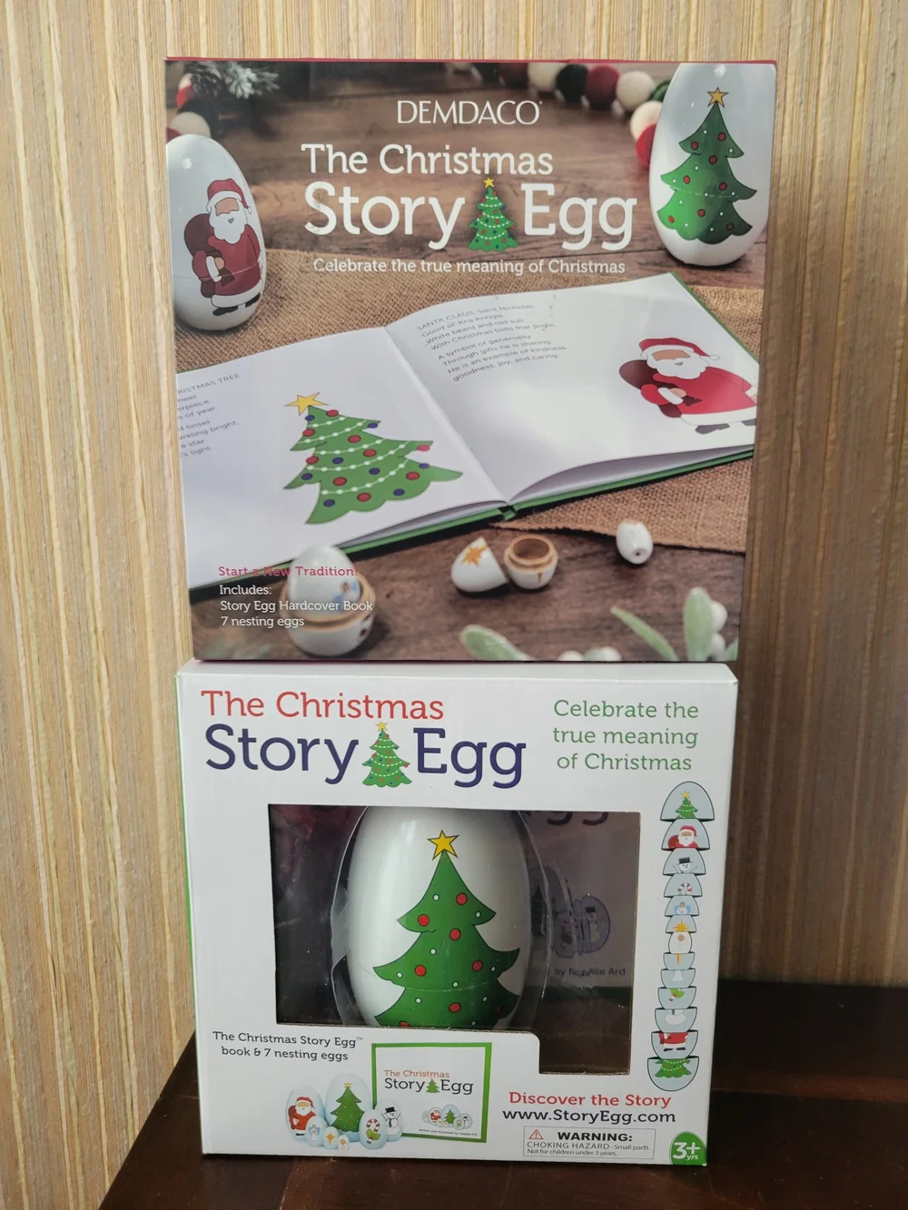 Demdaco/ Star Kids The Christmas Story Egg - White with Green Tree NWT